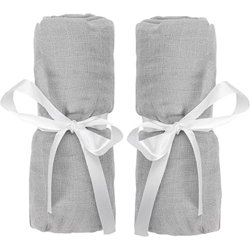 Newton Baby Fitted Sheets for Bassinet & Bedside Sleeper (2-Pack) - Ultra-Breathable, Washable and Ultra-Soft, 100% Muslin Cotton, 19" x 35", Grey