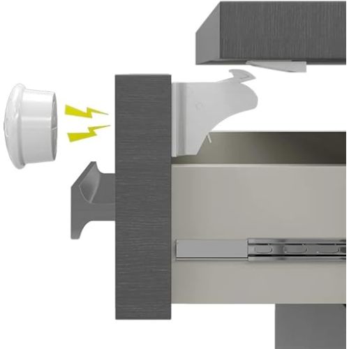 10 Pack Child Cabinet Locks, Baby Proofing Safety Locks for Cabinets, Drawers, Appliances, Easy Installation, No Drilling Required, Ideal for Toddlers and Babies (Magnetic Lock)