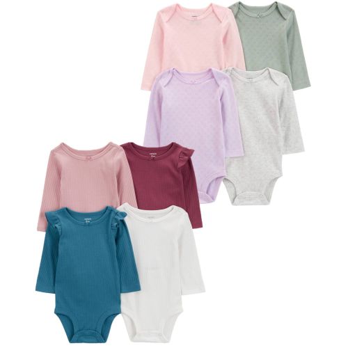 Baby 8-Pack Long-Sleeve Bodysuits | Carter's