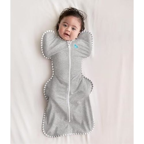 Love To Dream Swaddle UP, Gray, Newborn, 5-8.5 lbs., Dramatically better sleep, Allow baby to sleep in their preferred arms up position for self-soothing, snug fit calms startle reflex