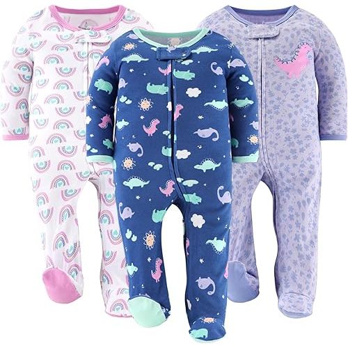 The Peanutshell Baby Girl Sleepers, Sleep and Play Footed Baby Pajamas Girls, Infant Clothes, Newborn, 0-3, 3-6, 6-9 Months