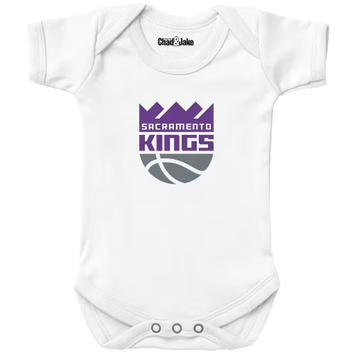 Newborn & Infant Sacramento Kings  Chad & Jake White Logo Bodysuit
