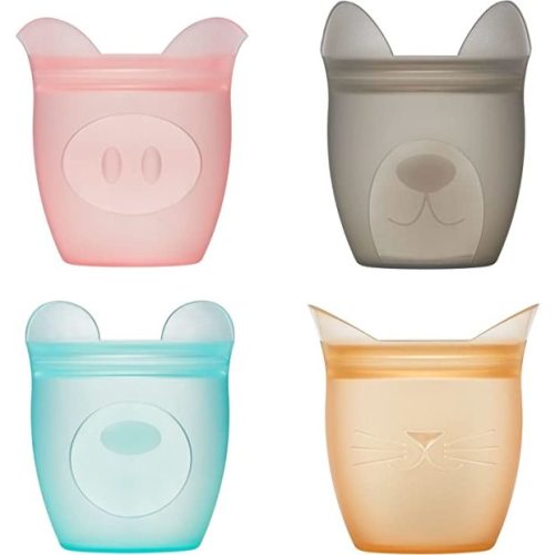 Zip Top Reusable 100% Silicone Baby + Kid Snack Containers