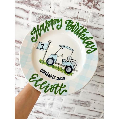 Golf Birthday Plate