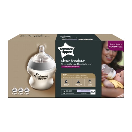 Tommee Tippee Closer to Nature Bottle, 3pk 5oz