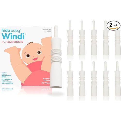 Frida Baby Windi Gas Passer, Baby Gas Relief and Colic Baby Relief, Naturally Realease Constipation, 10 Count (Pack of 2)