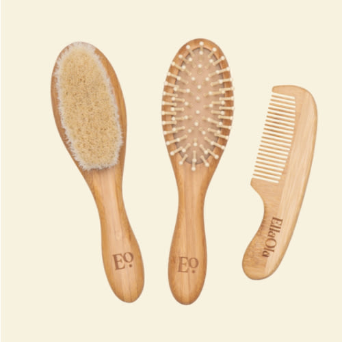 3-Piece Bamboo Brush & Comb Set