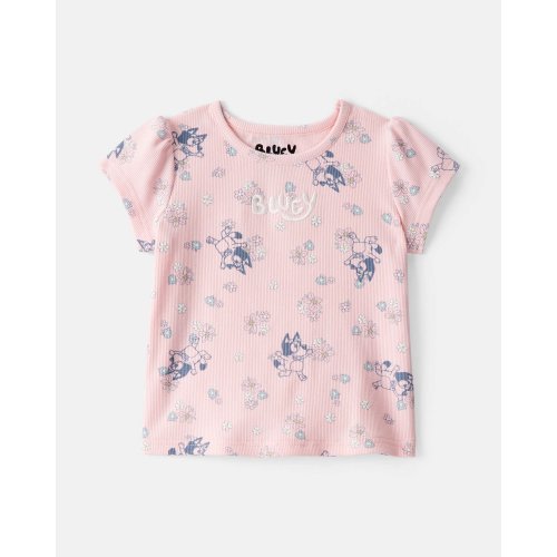 Baby Girl Bluey Floral Print Short-Sleeve Graphic Tee - Pink - Carter's | Carter's