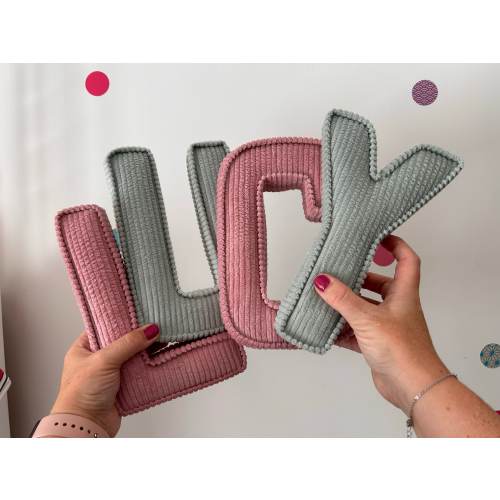 corduroy fabric letters nursery decor nursery wall decor new baby gift christening gift baby shower gift