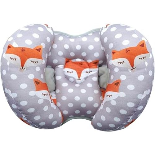 KAKIBLIN Baby Head Neck Support Pillow, 2 in 1 Banana Neck Pillow for Baby, Baby Travel Pillow for Stroller Neck Support for Newborn, Adjustable Baby Pillow for Head