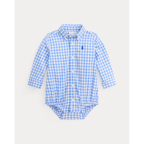 Gingham Cotton Poplin Bodysuit