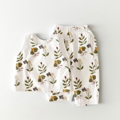 Baby 2-Piece Butterfly Flower Sleeveless Set