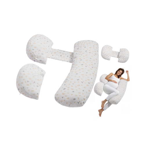 VEVOR Pregnancy Pillows for Sleeping, Adjustable Maternity Pillow for Pregnant Women, Soft Pregnancy Body Pillow with Removable & Washable Cover for Back Belly Hip Support, Lightweight