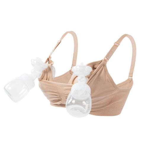 Hands Free Pumping Bra - Comfortable Breathable Nursing Bra U Shape Bra Extender Adjustable Straps Compatible with All Breast Pumps Easy to Clean for Postpartum Breastfeeding Use