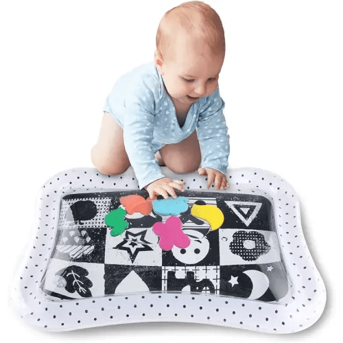The Peanutshell Montessori Water Play Mat, Inflatable Tummy Time Mat & Sensory Development, High Contrast Baby Toy
