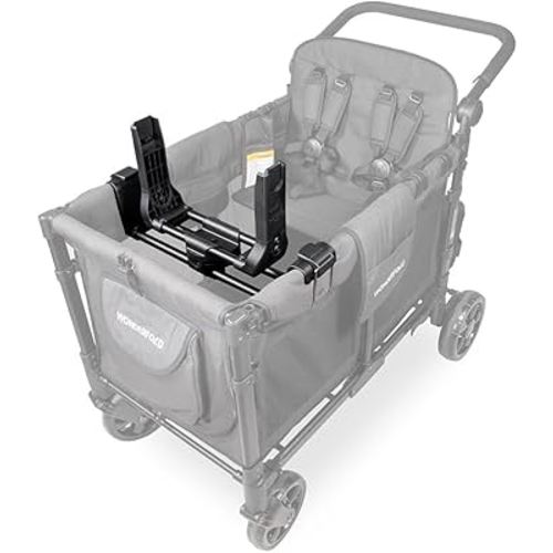 WONDERFOLD Stroller Wagon Car Seat Adapter - Secure Attachment for Infant Car Seat Makes Room for Baby and 2 Kids in Opposite Seats (Fits Only W4 Series)