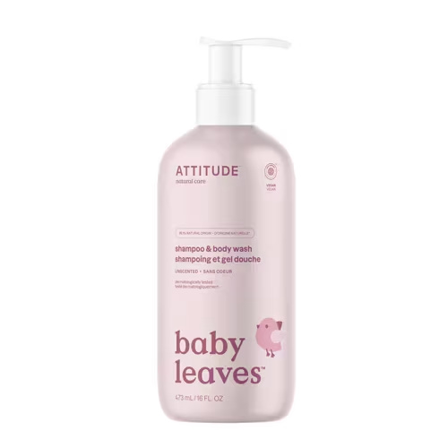 Attitude Baby Leaves Shampoo & Body Wash Unscented -- 16 fl oz - Vitacost