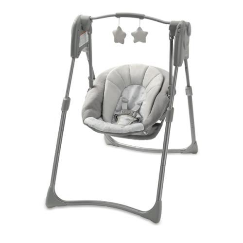 Graco Slim Spaces Compact Baby Swing, Reign