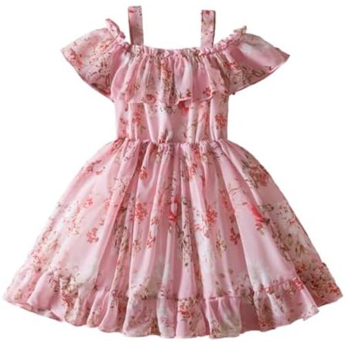 NNJXD Little Girl Floral Dress Casaul Summer Princess Toddler Baby Tutu Gown