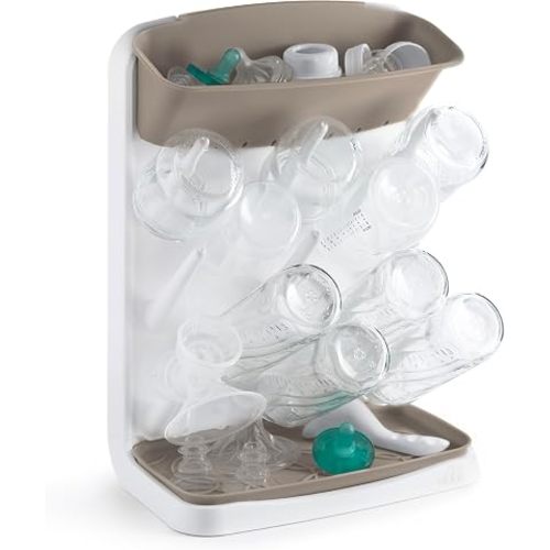 Ubbi Vertical Baby Bottle Drying Rack, Space Saving Countertop Bottle Dryer