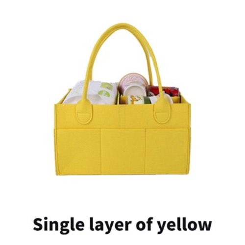 CCOCC Diaper Caddy,Handle Diaper Caddy Organizer,Sports Events Baby Diaper Caddy,Yellow