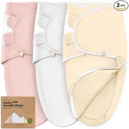 KeaBabies Newborn Swaddles with Zippers - 3-Pack Baby Swaddle Sleep Sacks 0-3 Months, Infant, Baby Girls, Boys, Soft & Durable Sleep Sack Newborn, Easy Diaper Change Swaddling Blanket (Daffodil, OS)