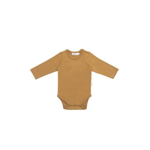 Organic Cotton Elora Long Sleeve Bodysuit - Golden