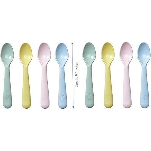 IKEA KALAS 8 no of Spoon, mixed colors, Plastic