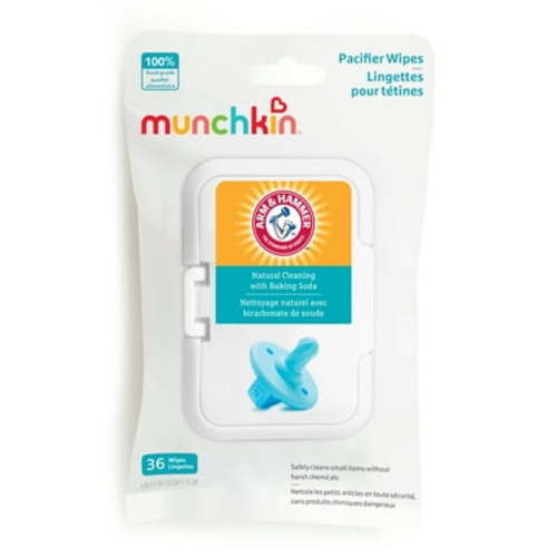 Munchkin® Arm & Hammer Pacifier Wipes, Safely Cleans Feeding Essentials, 36 Wipes, 1 Pack