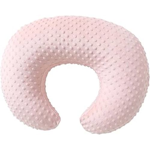 Nursing Pillow Cover Breastfeeding Pillow Cases Plush Dot Slipcover (LightPink)