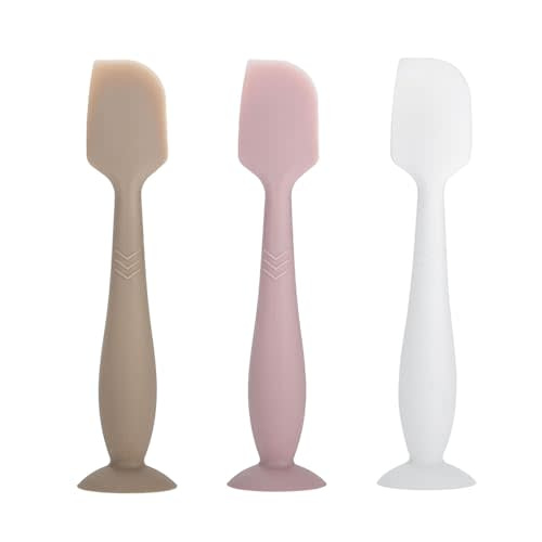3-Pack Baby Diaper Cream Spatula - Baby Diaper Rash Cream Applicator for Butt Paste Diaper Cream - Diaper Cream Brush for Newborn Baby Essentials (grey, pink, white)