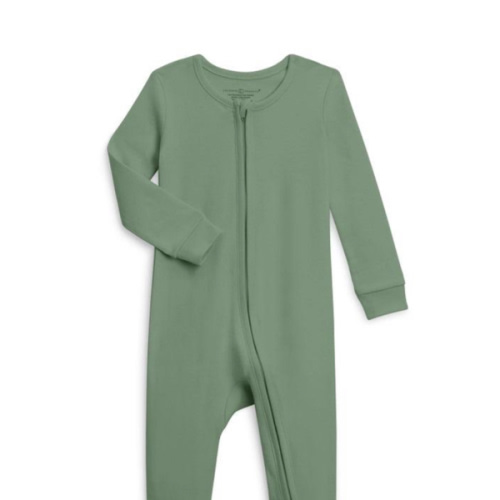 Organic Baby Peyton Zipper Sleeper - Thyme