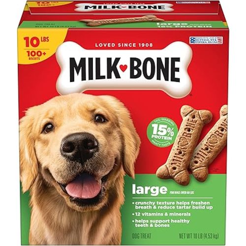 Milk-Bone Original Dog Treats Biscuits for Large Dogs, 10 Pounds (Packaging May Vary)