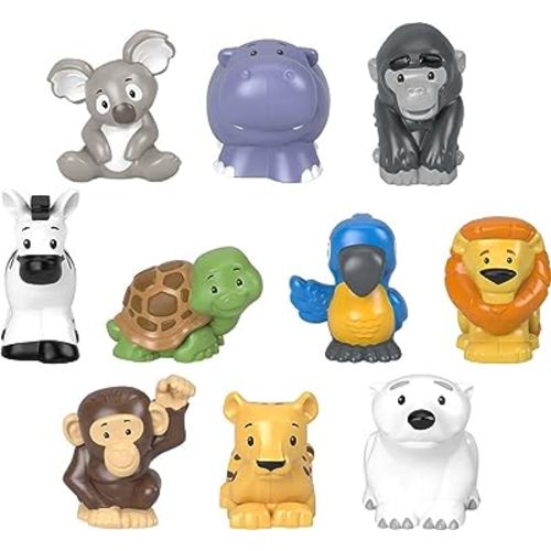 Fisher-Price Little People Animal Figure Set – 10 piece Wild Animal Figure Pack for Toddlers and Preschool Kids Ages 1 to 5 Years Old