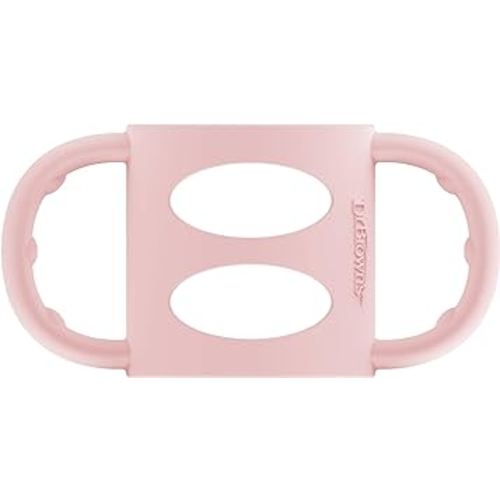 Dr. Brown's Milestones 100% Silicone Baby Bottle Handles, Narrow, Removable Easy-Grip Transitional Sippy Cup Handles, Light Pink, 4m+, 1 Pack