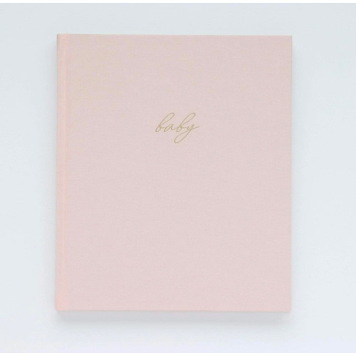 Linen Baby Book - Blush