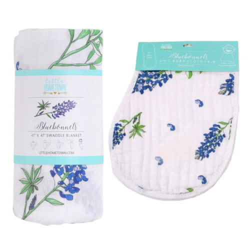 Baby Muslin Swaddle Blanket & Burp Cloth/Bib Combo | Save 10%