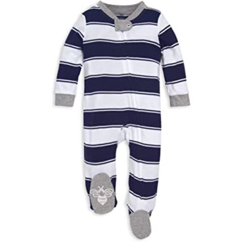 Burt's Bees Baby baby-boys Sleep and Play Pjs, 100% Organic Cotton One-piece Zip Front Romper Jumpsuit Pajamas