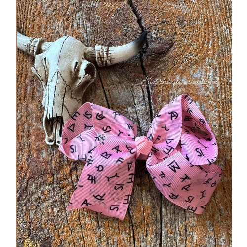 Pink brand baby hair clip bow