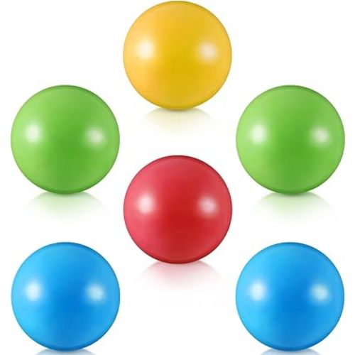 Civaner 6 Pieces Multi Colored Plastic Replacement Balls Small Bulldozer Popper Toy Balls 1.75 Inch Soft Crush Proof Air Filled Ocean Ball for Toddlers (Classic)