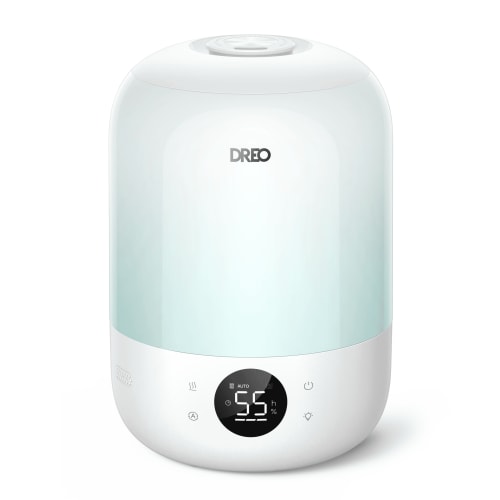 DREO Cool Mist Humidifier for Room, 3.7L Top-Fill & 35H Runtime Ultrasonic Humidifier, Custom Humidity Setting, Light Indicator & Aroma Tray, 26dB Quiet Humidifier for Home, Baby Bedroom, White
