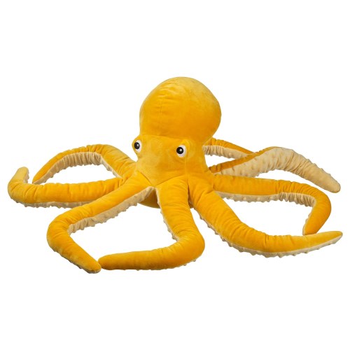 BLÅVINGAD Soft toy - octopus/yellow 50 cm