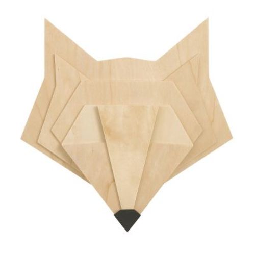 Little Love By Nojo Natural Wood Wall Decor - Fox 3d