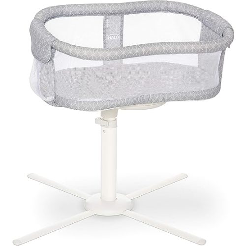HALO BassiNest Swivel Sleeper, Bedside Bassinet, Portable and Adjustable, Essentia Series, Morning Mist