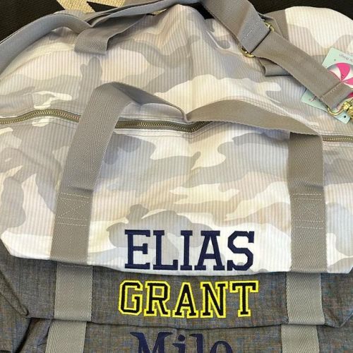 Personalized weekender duffle