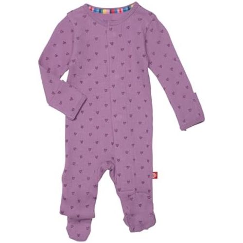 Magnetic Me Girls Modal Magnetic Baby Footie Pajamas | Silky Soft Modal Fabric | Baby Sleepers Available Sizes PRE - 24M