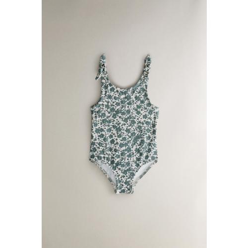 CHILDREN’S TROPICAL FLORAL BEACH SWIMSUIT - Ecru / Green | ZARA United States