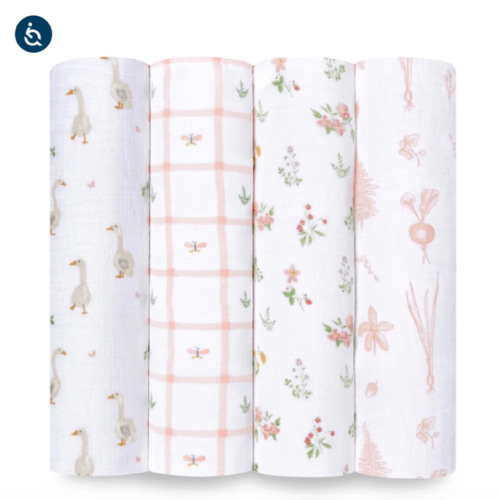 Country Floral Cotton Muslin Swaddle 4 Pack | aden + anais