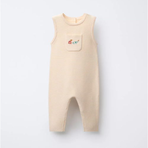 EMBROIDERED ELEPHANT KNIT OVERALLS - Ecru | ZARA United States