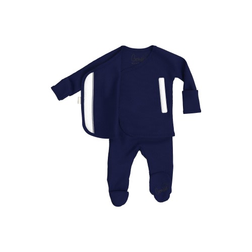 Baby Baby Skin to Skin Footie, 0-3M, Midnight